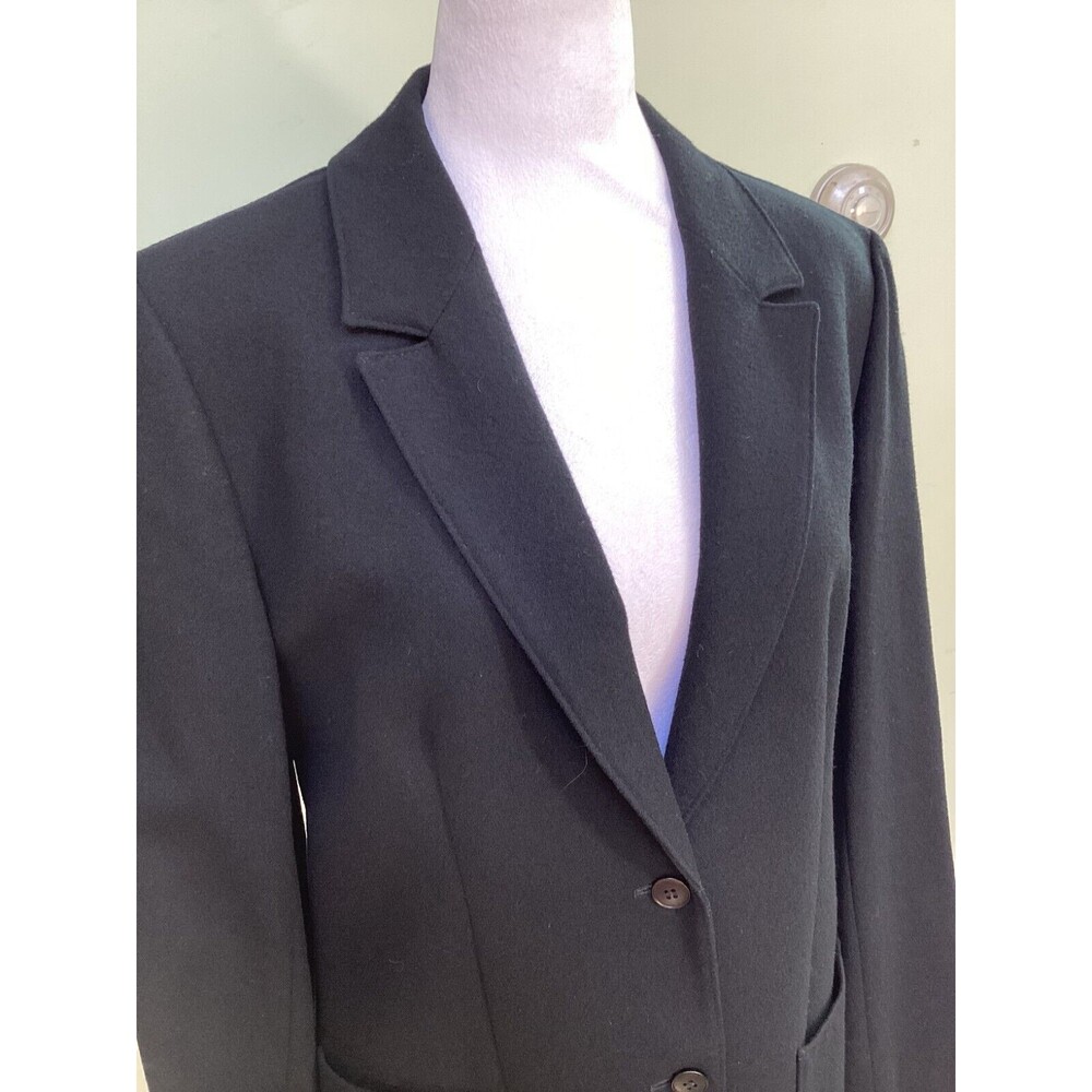 Pendleton Size 12 Black Lined Two-Button Long Sle… - image 2